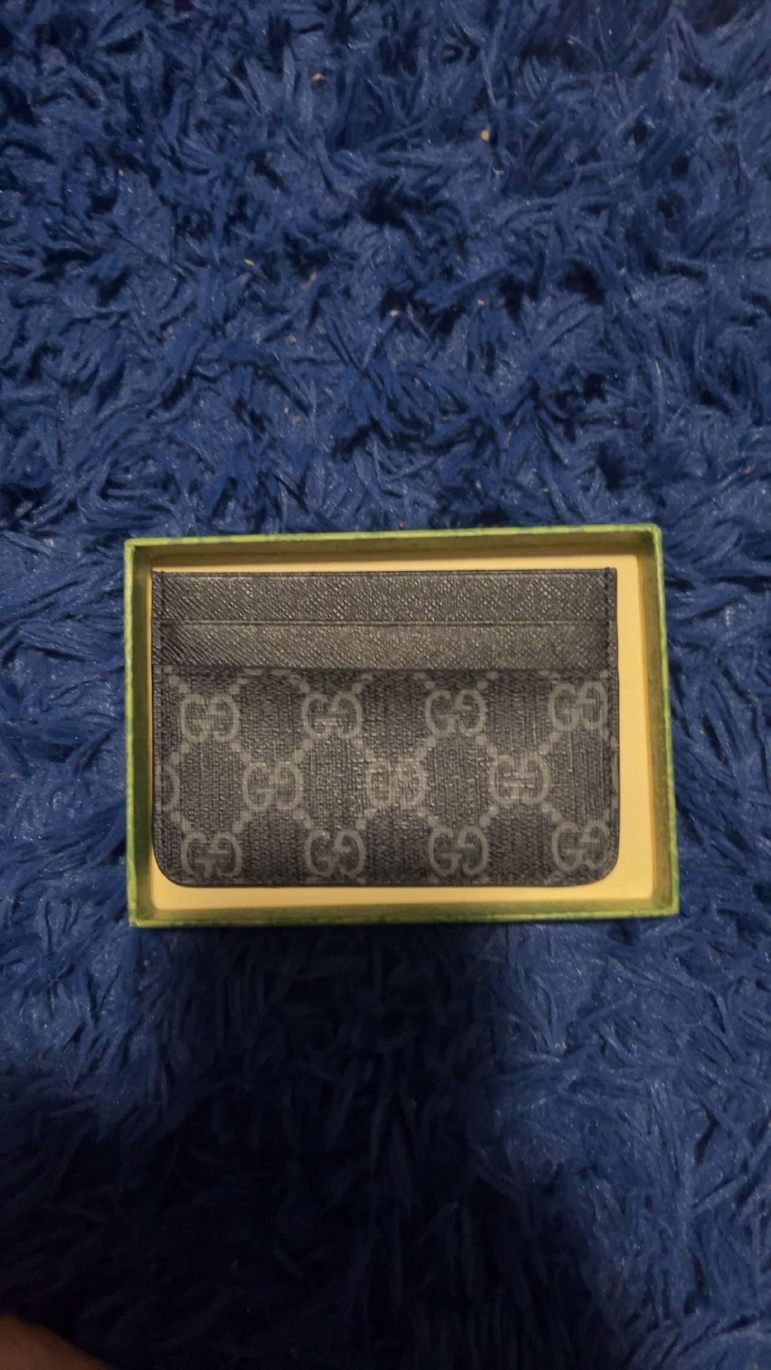 Gucci Black GG Card Holder Wallet
