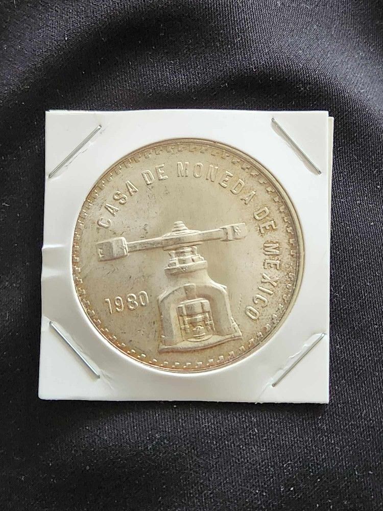 1980 Casa De Moneda Mexico 1 Oz Silver