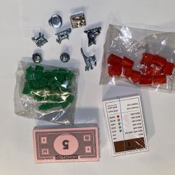 Foreign Monopoly game pieces Properties are numbered instead of named Everything but the board $15