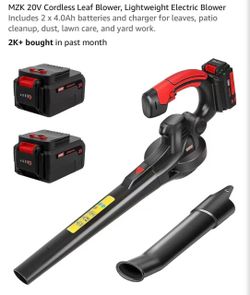 Brand new MZK 20V Cordless Leaf Blower with 2 Batteries