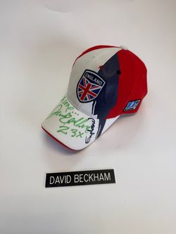 David Beckham Signed England Soccer Cap – Loyal Studios