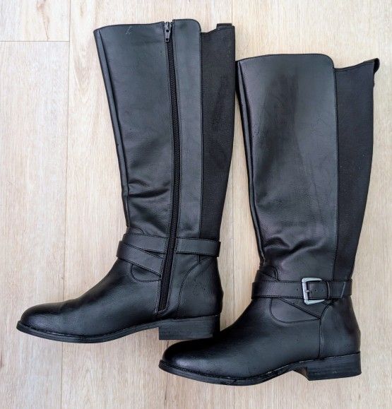 Black High Riding Boots - Size 7