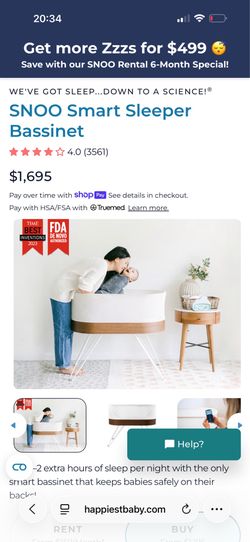Snoo electric self rocking/soothing baby bassinet