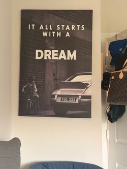 Porsche Motivational Canvas Wall Art
