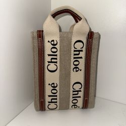 Chloé mini Woody North South tote bag