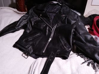 Black Fringed Leather Jacket