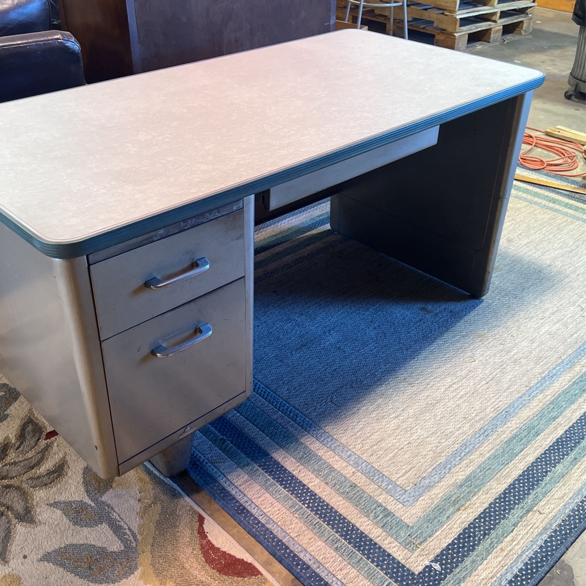 Vintage Antique Metal Desk