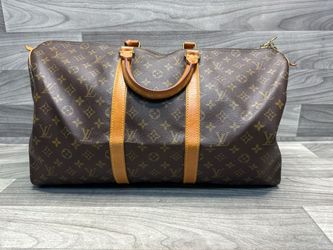 Louis Vuitton Monogram Leather Duffle Brown Light Auth Entrupy w/ Cert A1D020062