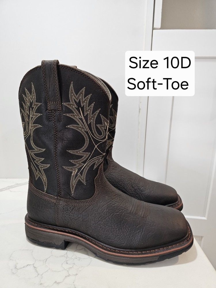 Ariat Soft Toe Work Boots Size 10D