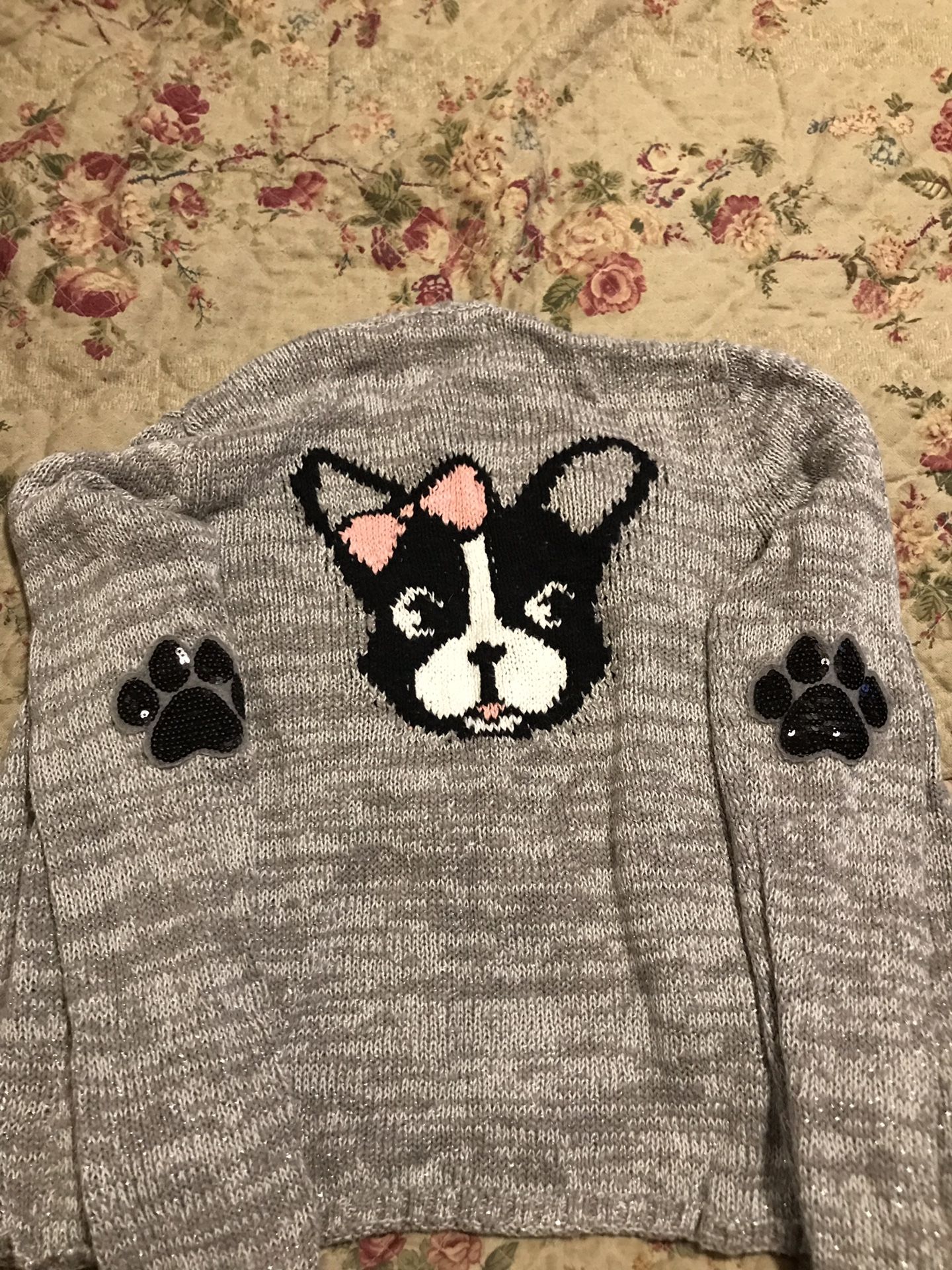 Justice size 12 gray cardigan