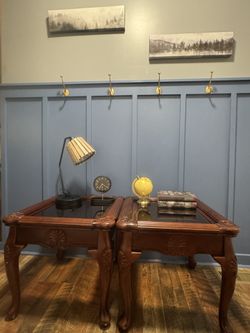 Pair Of Solid Wood End Tables