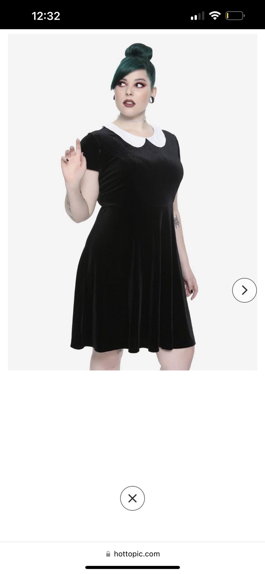 Hot Topic Wednesday Addams Style Dress