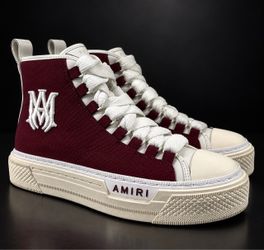 AMIRI Women’s MA Court Hi Wine Burgundy Sneakers EU 37 US 7 AWFOSR1149-546