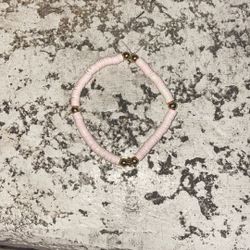 Baby Pink And White Anklet For Beach!