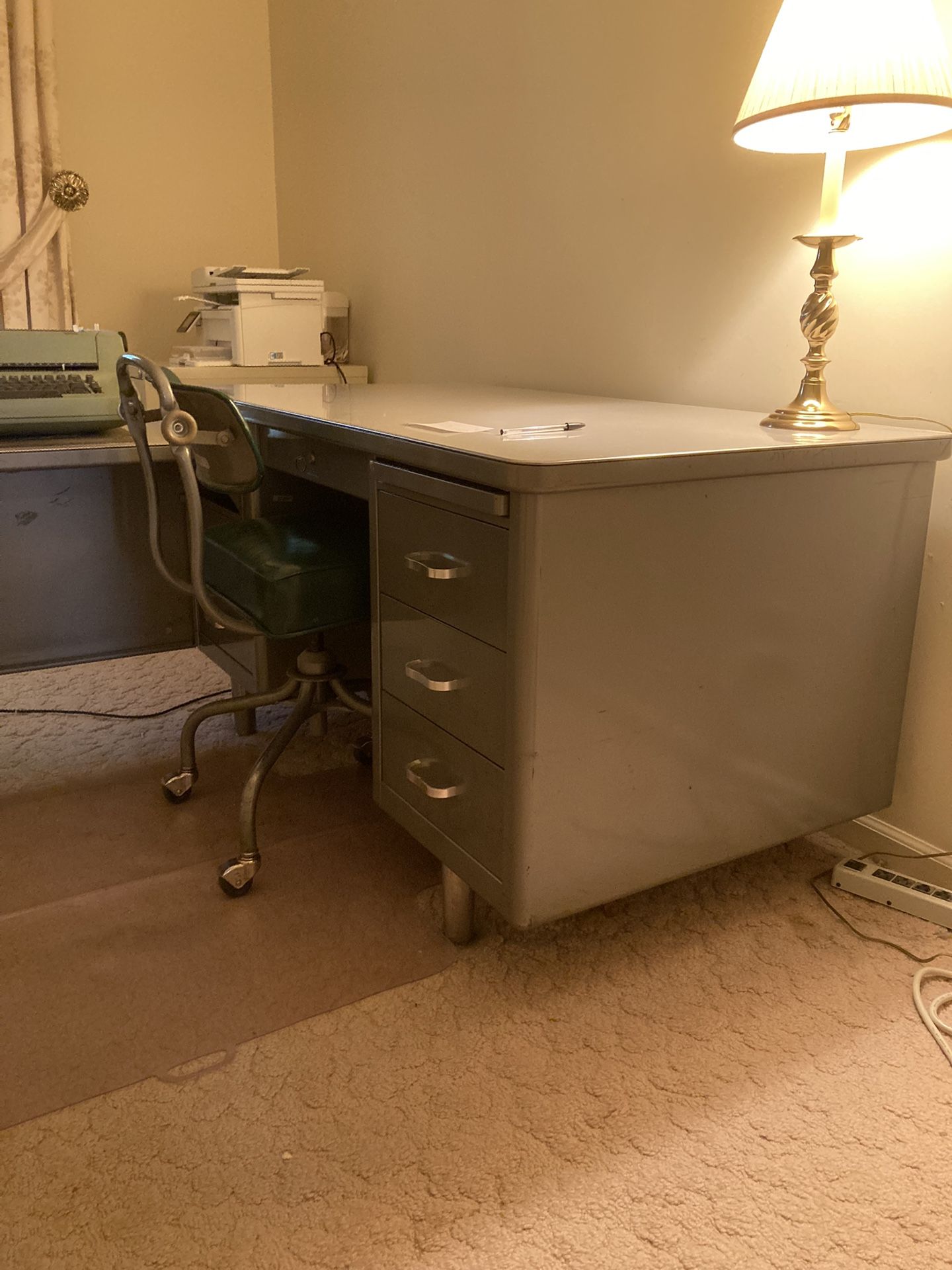Vintage Steel Case Desk