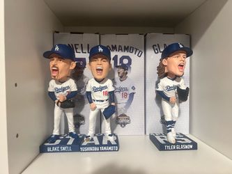 Dodgers 2025 World Series Starters Bobbleheads 3/4
