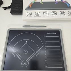 Electronic Coach Board Premium Tactical Marker Board with Large LCD Screen and Stylus Pen,Digital Baseball