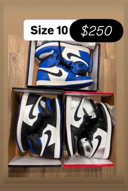 Jordan retro 1s all size 10 package $250