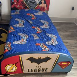 Kids Superhero Bed, Mattress Included 