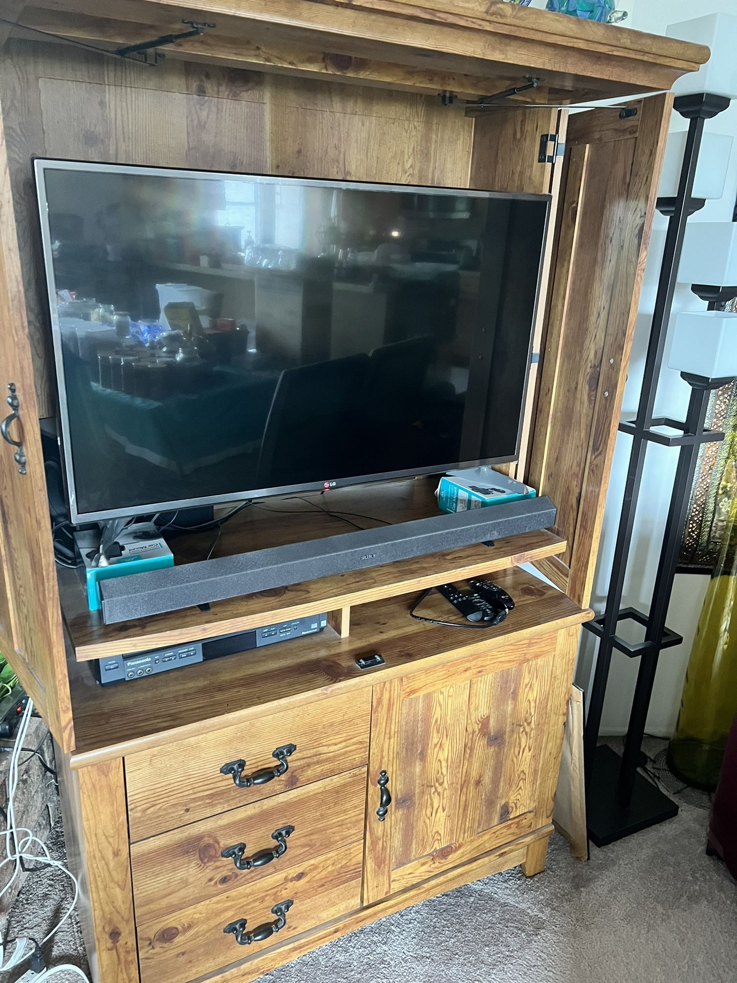 Solid Oak TV Media Storage Unit