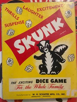 1953 Vintage Skunk 🦨 Dice 🎲 game