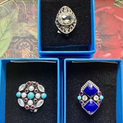 Lot NICKY BUTLER LAPIS TURQUOISE MOONSTONE PRASIOLITE STERLING SILVER RING 8 ‼️ The LOWEST Price You Can Find - at NEW Condition ‼️