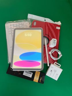 Apple ipad 10th Generation 256GB ( 2022 / 10.9” Display/ Yellow) with pen, keyboard and accessories