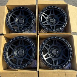 New 6x120 Black 17” Method MR312 Wheels For Chevy Colorado and GMC Canyon Simulated Beadlocks
