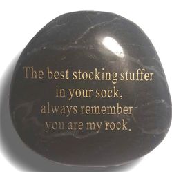 Stocking Stuffers Engraved Rock
