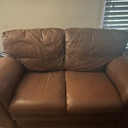 Leather Love Seat and Couch