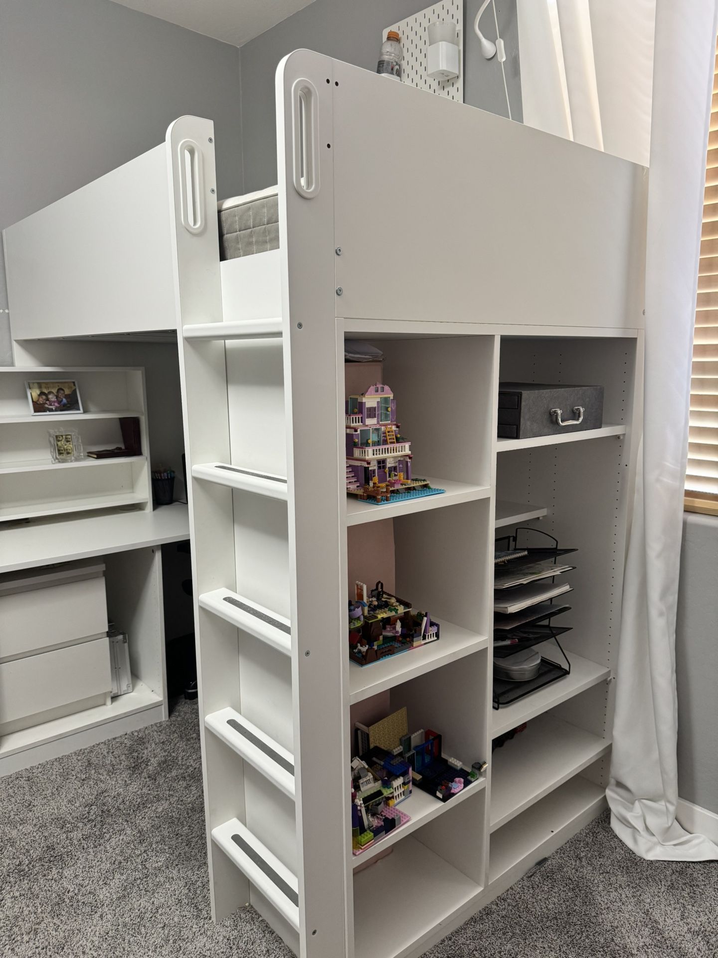 White Loft Bed