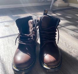 Size 7 US Dr. Martens Brown Leather Lace-Up Boots Size