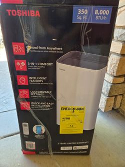 Toshiba portable ac 8,000btu