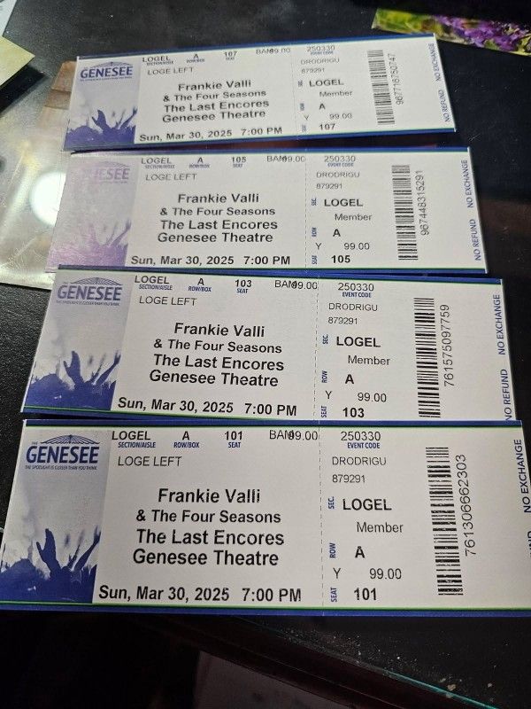 Frankie Valli At Genesee Theatre Sunday