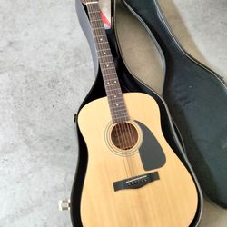 Fender acoustic guitar with case