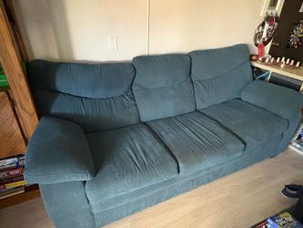 Blue couch three seater