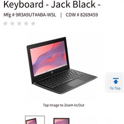 HP Fortis G10 11.6" Chromebook - HD - Intel N-Series N100 - 4 GB - 32 GB Flash Memory - English Keyboard - Jack Black