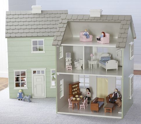 Pottery Barn Kids Dollhouse With Furniture 