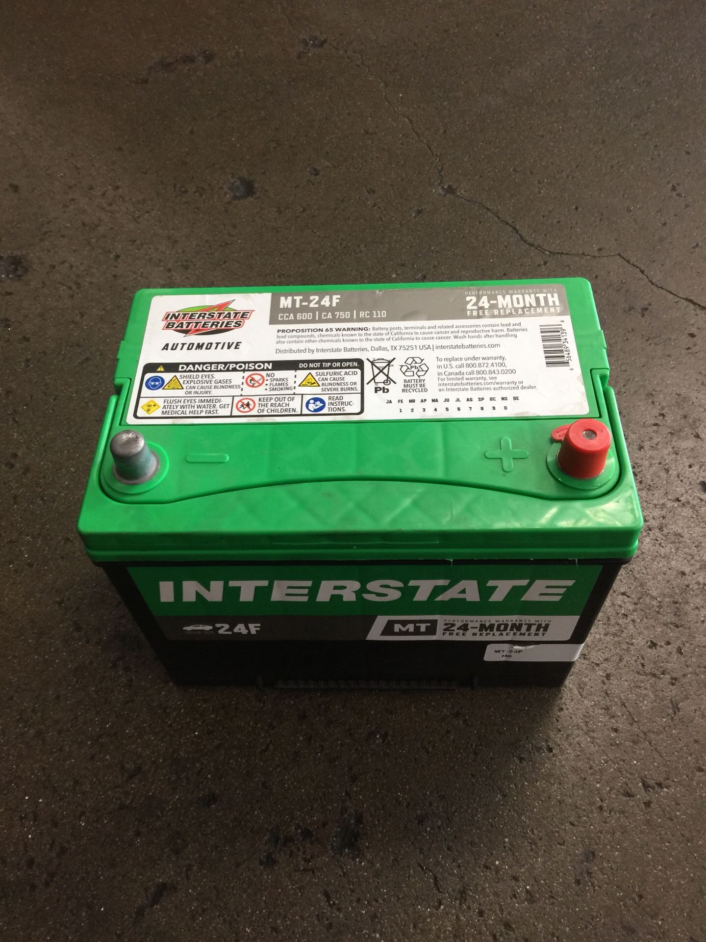 Interstate battery MT-24F *NEW*