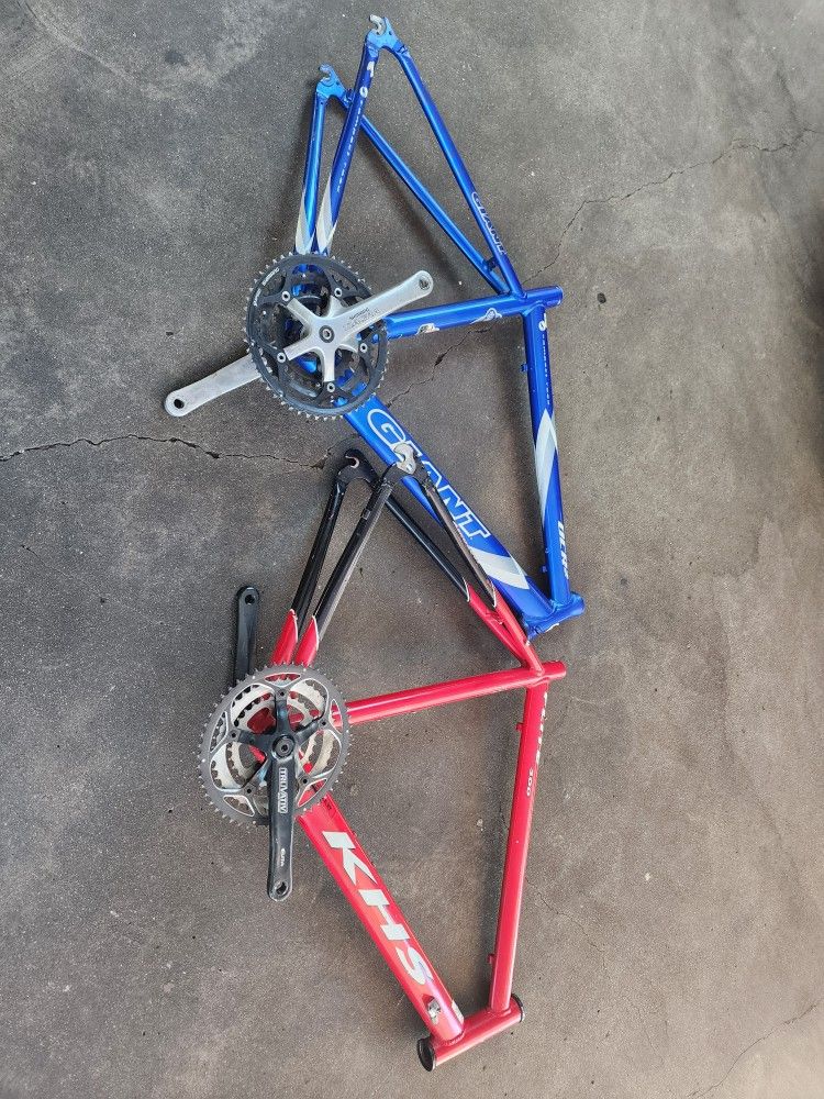 🔥🚲🔥Road Bike Framea (Giant Size 50cm(khs Size 56 Cm)take Both With Crankset (BEST OFFER TAKE IT HOME🔥🚲🔥