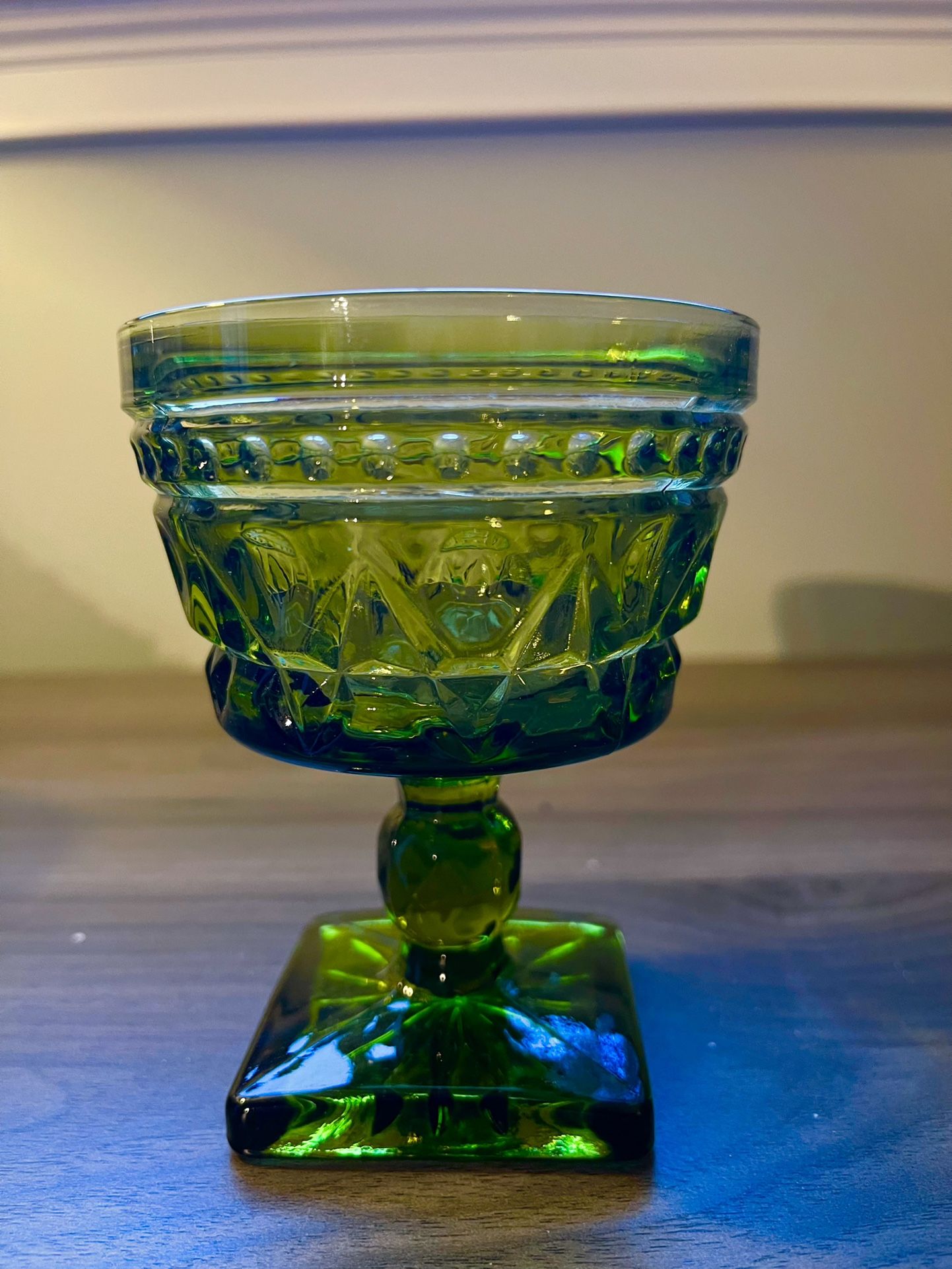 Vintage Green Goblets | Indiana Glass | Colony Champagne Glass | Sherbet Glass