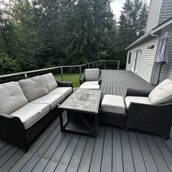 【Title】 Outdoor Patio Furniture Set – Great Condition!  【Description】 Selling our patio furniture set, gently used and still in great shape. Perfect f