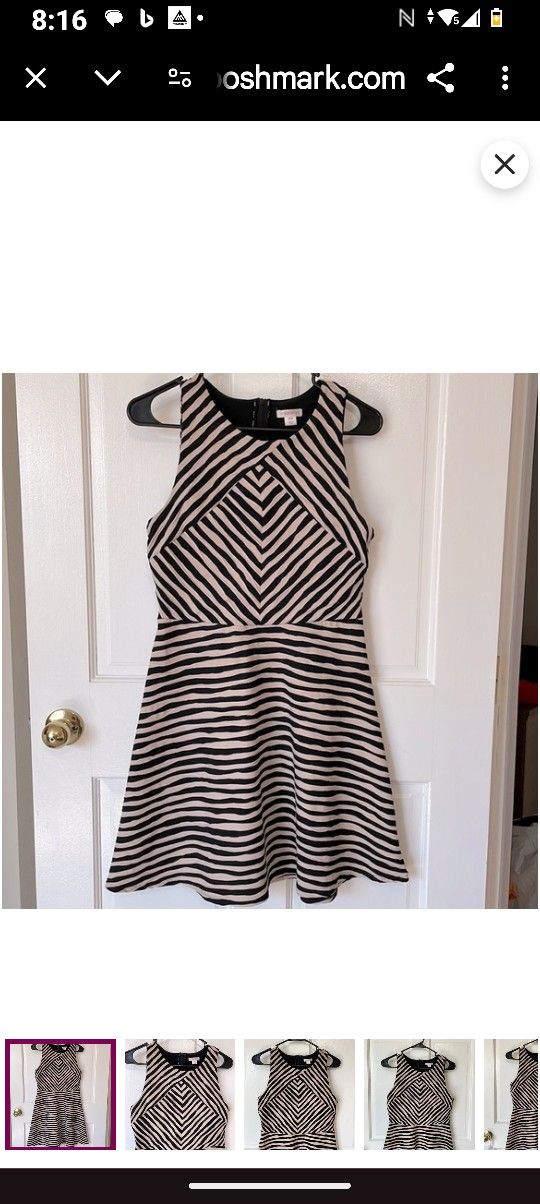 Black And White Striped Dress