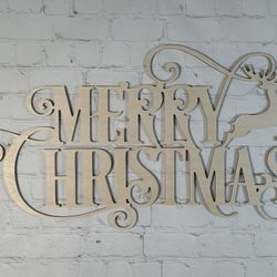 Merry Christmas Wood Sign