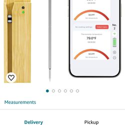 Wireless Meat Thermometer, 3.9mm Ultra-Thin Probe with 777FT Bluetooth Booster, Precision Food Cooking Thermometer for BBQ/Grill/Kitchen/Sous Vide/Ove