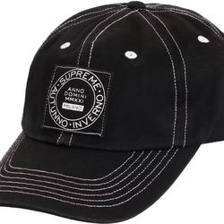 Supreme Milano Patch 6-Panel Black Hat