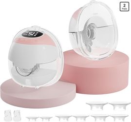 Hands-Free Wearable Electric Breast Pump, 3 Modes &15 Levels,320mmHg Strong Suction,Double-Sealed Leak-Proof Flange for Baby-Like Comfort,18/20/22/24m