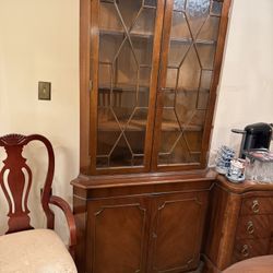 Vintage Mahogany Corner Cabinet 