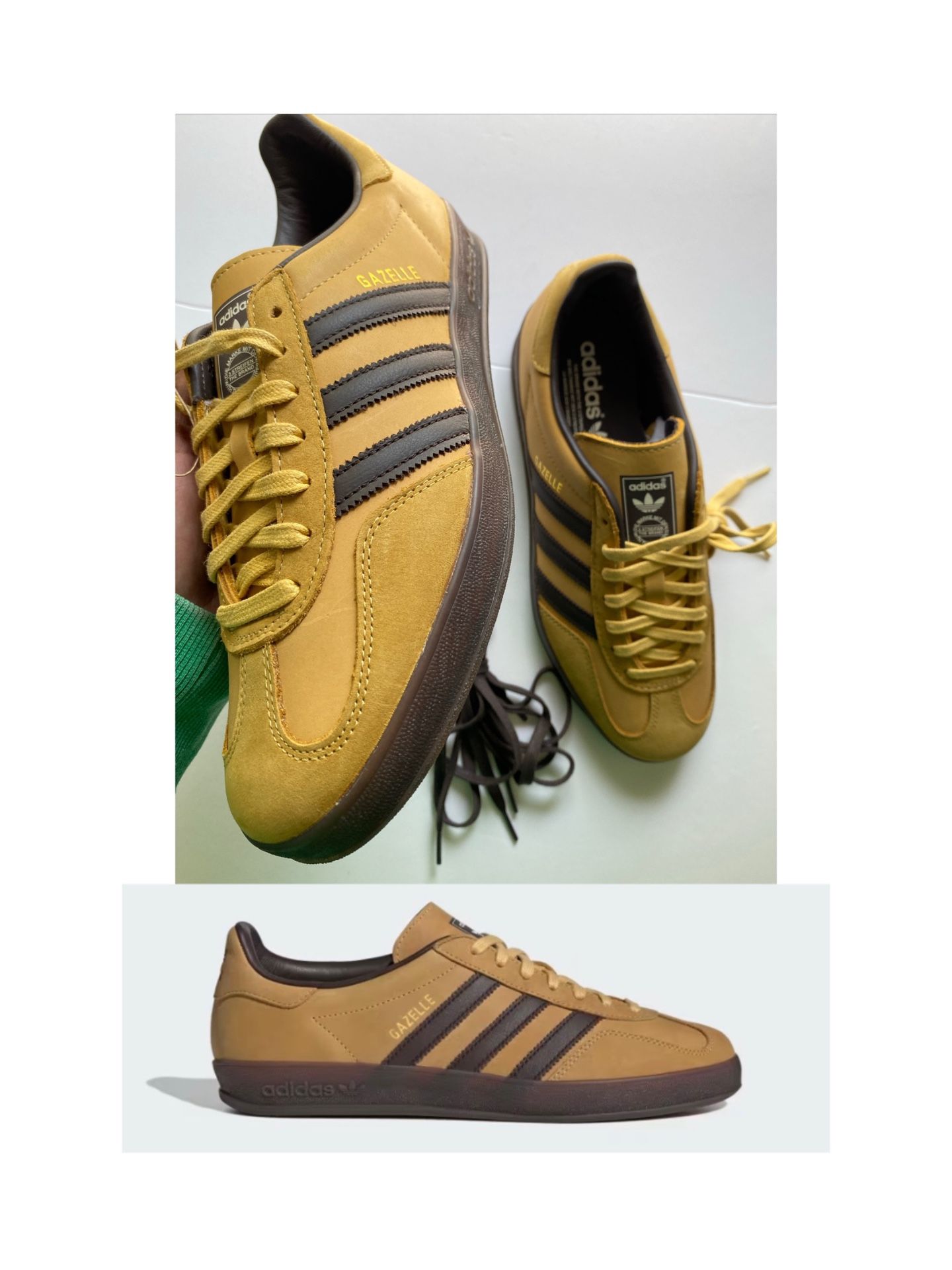 Adidas Gazelle Indoor Originals Oat Dark Brown Men’s sz 9.5 NEW NO BOX