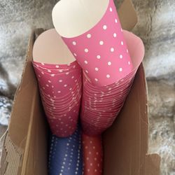 120 Pink, Blue And Red Snack Cups